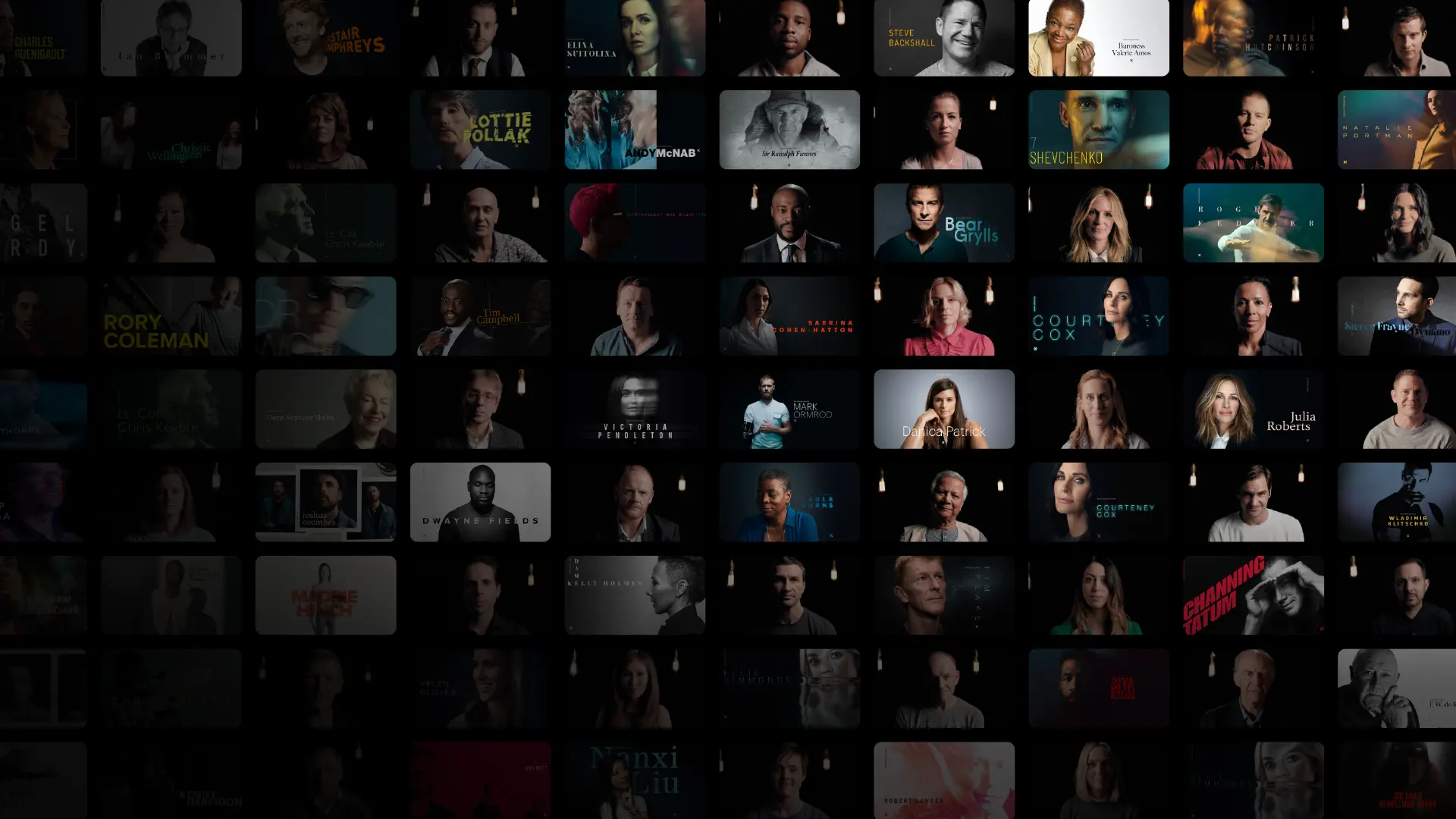 A montage of BecomingX films featuring extraordinary people