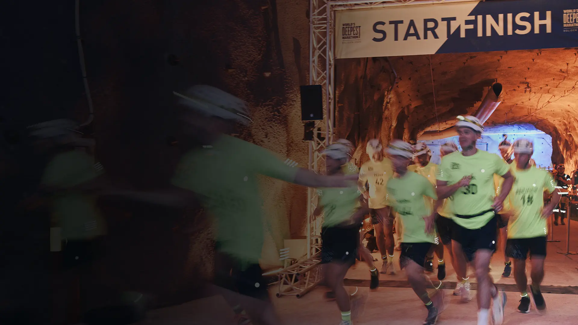 Runners take part in the World's Deepest Marathon